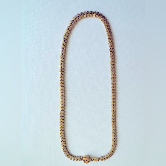 Chanel medallion cc logo gold metal necklace - vintage - Picture 1 of 4
